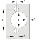 Bản lề âm Hafele, đóng giảm chấn DIY SUS304 / 315.07.113 - Ảnh 4