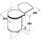 Thùng rác âm tủ Hafele, 15lít Hailo Mono HL3515-01 / 502.12.023 - Ảnh 5