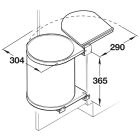 Thùng rác âm tủ Hafele, 15lít Hailo Mono HL3515-01 / 502.12.023 - Ảnh 6