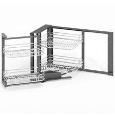 Rổ góc liên hoàn Hafele, mở góc trái Mezzo / 548.21.012