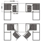 Rổ góc liên hoàn Hafele, mở góc trái Mezzo / 548.21.012 - Ảnh 3