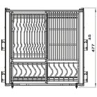 Rổ bát đĩa nan Ovan SUS304 Hafele, Kason Flex 700mm / 549.04.045 - Ảnh 5