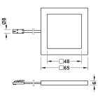 Đèn LED lắp nổi Hafele, đơn sắc hình vuông 24V Loox LED 3036 / 833.77.181 - Ảnh 4