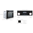Lò nướng âm tủ Hafele, điều khiển cảm ứng và núm vặn 65lít HO-KT60C / 534.05.571 - Ảnh 4