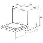Máy rửa chén để bàn Hafele, điều khiển bằng nút bấm HDW-T5551B / 538.21.340 - Ảnh 5