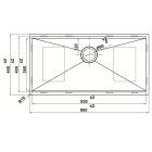 Chậu bếp đơn Hafele, SUS Sink R0 HS24-SSN1S-8644 / 567.24.477 - Ảnh 3