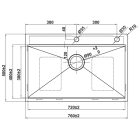 Chậu bếp đơn Hafele, SUS Nano WS R10 HS25-SSN1S-7650 / 567.24.484 - Ảnh 4