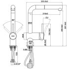 Vòi bếp nóng lạnh Hafele, phủ granite tay gạt đơn HT21-GH1P250 / 577.55.390 - Ảnh 5