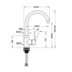 Vòi bếp nóng lạnh Hafele, phủ granite tay gạt đơn HT21-CH1F220C / 577.56.300 - Ảnh 6