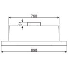 Máy hút mùi âm tủ Smeg Hafele, điều khiển bằng nút bấm KSET92E / 536.84.872 - Ảnh 5