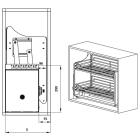 Rổ nâng hạ nan Tròn Hafele, Inox 304 Lento 800mm / 504.76.012 - Ảnh 4