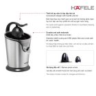 Máy vắt cam Hafele, thép không gỉ GS401 / 535.43.801 - Ảnh 5