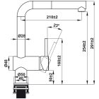 Vòi bếp nóng lạnh Hafele, chất liệu Inox tay gạt đơn HT21-CH1P254 / 577.55.200 - Ảnh 4