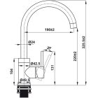 Vòi bếp nóng lạnh Hafele, chất liệu Inox tay gạt đơn HT21-CH1F220C / 577.55.240 - Ảnh 4