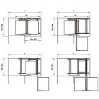 Phụ kiện tủ góc Hafele, Olla Kosmo 900mm / 595.50.804 - Ảnh 4