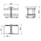 Phụ kiện tủ góc Hafele, Olla Kosmo 900mm / 595.50.804 - Ảnh 5