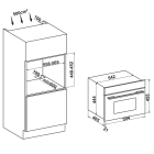 Lò vi sóng âm tủ Hafele, điều khiển cảm ứng 38lít HC-MWO381B / 495.10.044 - Ảnh 5