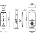 Khóa cửa kỹ thuật số Hafele, cảm biến vân tay điện dung NOVA - MR2501B / 499.21.226 - Ảnh 5