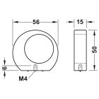 Tay nắm tủ Hafele, hợp kim kẽm màu nikel Deco H2150 / 106.70.135 - Ảnh 4