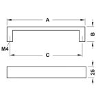 Tay nắm tủ chữ D Hafele, tay nắm nhôm 175mm / 110.73.933 - Ảnh 4