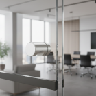 Quả nắm hình trụ tròn Hafele, rãnh nắm âm nhôm màu bạc 22mm Deco / 135.93.902 - Ảnh 2