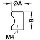 Quả nắm hình trụ tròn Hafele, rãnh nắm âm nhôm màu bạc 22mm Deco / 135.93.902 - Ảnh 6
