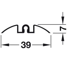 Ray trượt đơn Hafele, cho Slido R-Aluflex 40A 6.000mm / 403.36.936