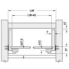 Ray âm giảm chấn Hafele, mở toàn phần với khóa 3D EPC Evo 550mm / 433.32.076 - Ảnh 5