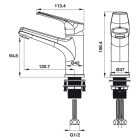 Vòi chậu nóng lạnh Hafele, đồng mạ chrome tay gạt đơn VIGOR 240 / 495.61.140 - Ảnh 3