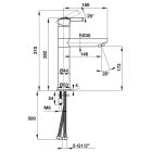 Vòi chậu nóng lạnh Hafele, đồng mạ chrome tay gạt đơn ROOTS 170 / 495.61.144 - Ảnh 4