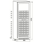 Tủ rượu Hafele, điều khiển cảm ứng chọn 415lít HW-C415FB / 533.17.021 - Ảnh 8