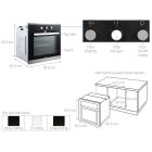 Lò nướng âm tủ Hafele, điều khiển cảm ứng và núm vặn 65lít HO−K60B / 534.05.581 - Ảnh 4