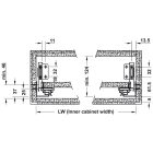 Bộ ngăn kéo Hafele, Alto-S chiều cao thành hộc tủ 80mm / 552.35.365 - Ảnh 3