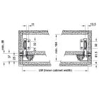 Bộ ngăn kéo Hafele, Alto-S chiều cao thành hộc tủ 170mm / 552.35.385 - Ảnh 3