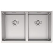 Chậu bếp đôi Hafele, SUS Satin R10 HS24-SSN1S-760 / 567.24.427