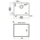 Chậu bếp đơn Hafele, SUS Satin R10 HS24-SSN1S-540 / 567.24.457 - Ảnh 4