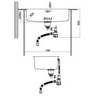 Chậu bếp đơn Hafele, SUS Nano WS R25 HS25-SSN1S-760 / 567.24.482 - Ảnh 4