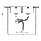 Chậu bếp đôi Hafele, SUS304 HS22-SSN2S90P / 567.94.000 - Ảnh 4