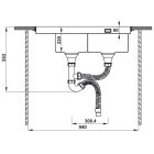 Chậu bếp đôi Hafele, SUS304 HS21-SSD2S90M / 567.94.049 - Ảnh 4