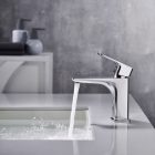 Vòi chậu nóng lạnh Hafele, đồng mạ chrome tay gạt đơn KOBE / 589.15.000 - Ảnh 2