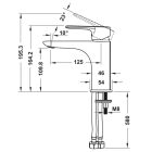 Vòi chậu nóng lạnh Hafele, đồng mạ chrome tay gạt đơn KOBE / 589.15.000 - Ảnh 4