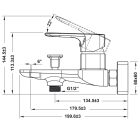 Vòi sen nóng lạnh Hafele, đồng mạ chrome 2 đường thoát nước KOBE / 589.15.005 - Ảnh 4