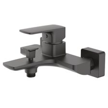 Vòi sen nóng lạnh Hafele, đồng phủ màu đen 2 đường thoát nước KOBE / 589.15.035