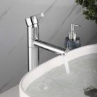 Vòi chậu nóng lạnh Hafele, đồng mạ chrome tay gạt đơn xả kéo ROOTS 90 / 589.15.150 - Ảnh 2