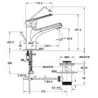 Vòi chậu nóng lạnh Hafele, đồng mạ chrome tay gạt đơn xả kéo VIGOR 90 / 589.15.180 - Ảnh 3