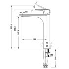 Vòi chậu nóng lạnh Hafele, đồng mạ chrome tay gạt đơn KOBE / 589.15.002 - Ảnh 3