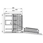 Rổ tủ đồ khô Hafele, nan Ovan SUS304 Kara Swing 450mm / 595.71.043 - Ảnh 4