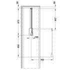 Tay nâng móc áo Hafele, cơ chế đóng giảm chấn màu trắng / 805.11.752 - Ảnh 7