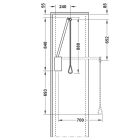 Tay nâng móc áo Hafele, cơ chế đóng giảm chấn màu trắng / 805.11.752 - Ảnh 8