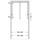 Tay nâng móc áo Hafele, cơ chế đóng giảm chấn màu trắng / 805.11.752 - Ảnh 9
